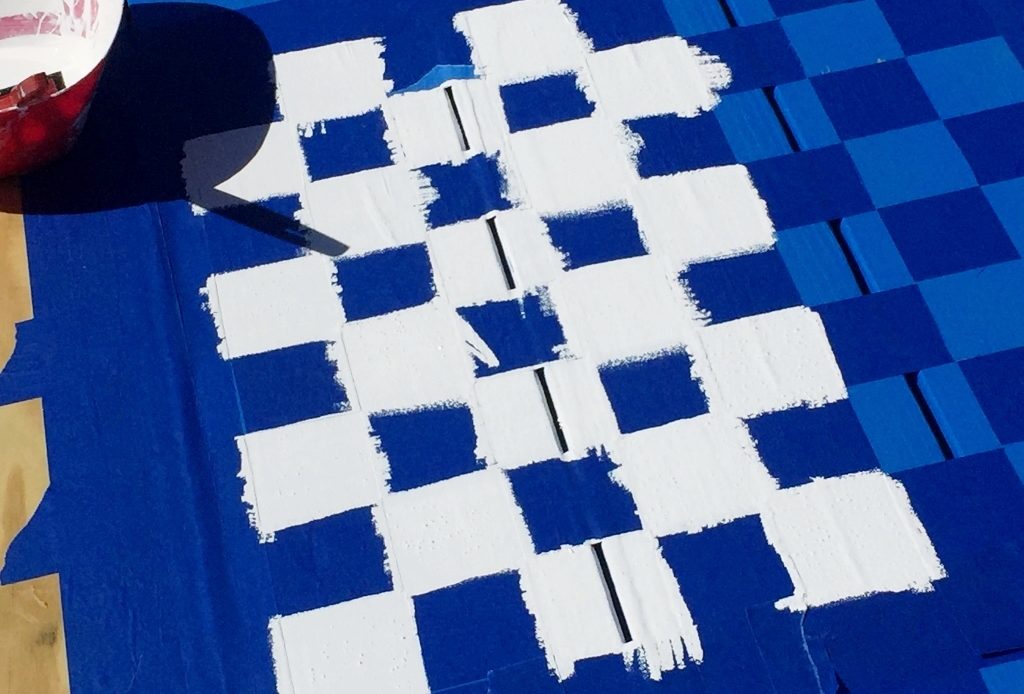 paint checkers picnic table