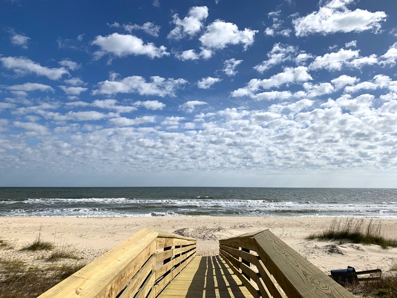 st george island rental across from beach with beach access